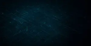 Dunkler Hintergrund mit technischem Raster in Cyan